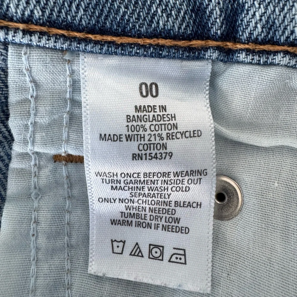 Aeropostale Light Blue Baggy Distressed Denim Jean Shorts